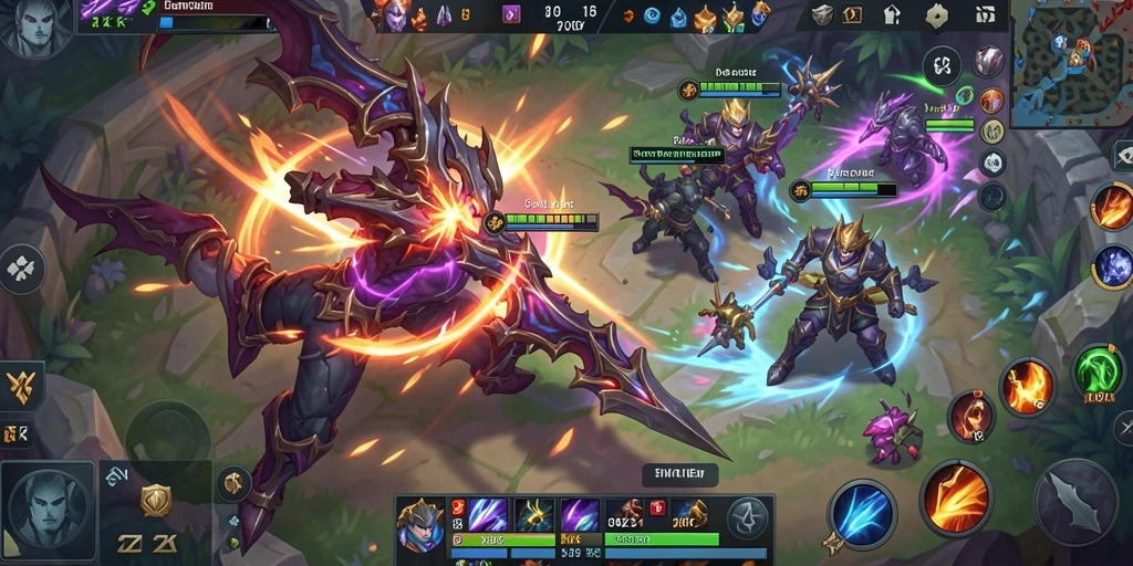 Gameplay seru dan strategis dalam 8ZK yang penuh aksi.