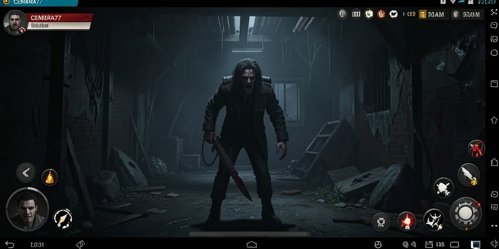 Screenshot menampilkan gameplay menyeramkan di CEMARA77.