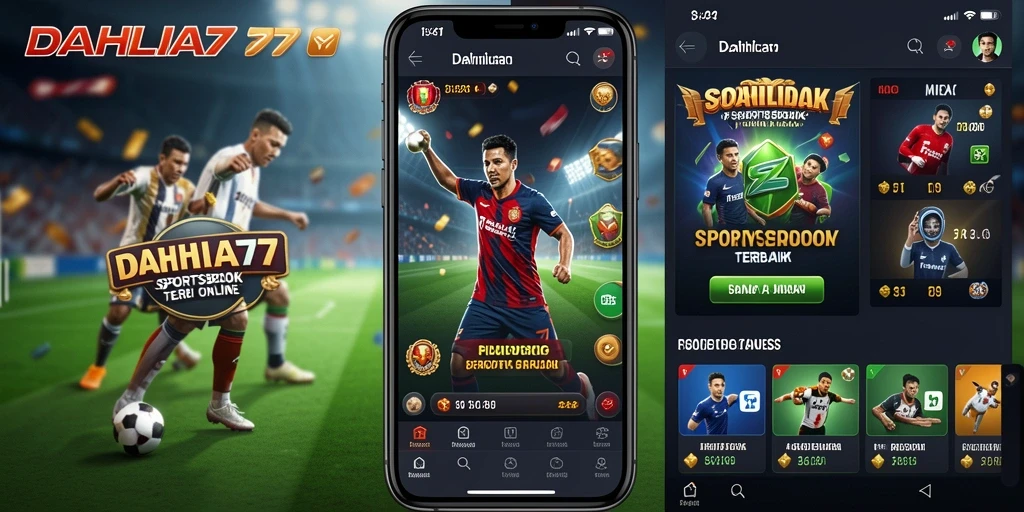 Screenshot gameplay DAHLIA77 dengan antarmuka Sportsbook yang menarik.