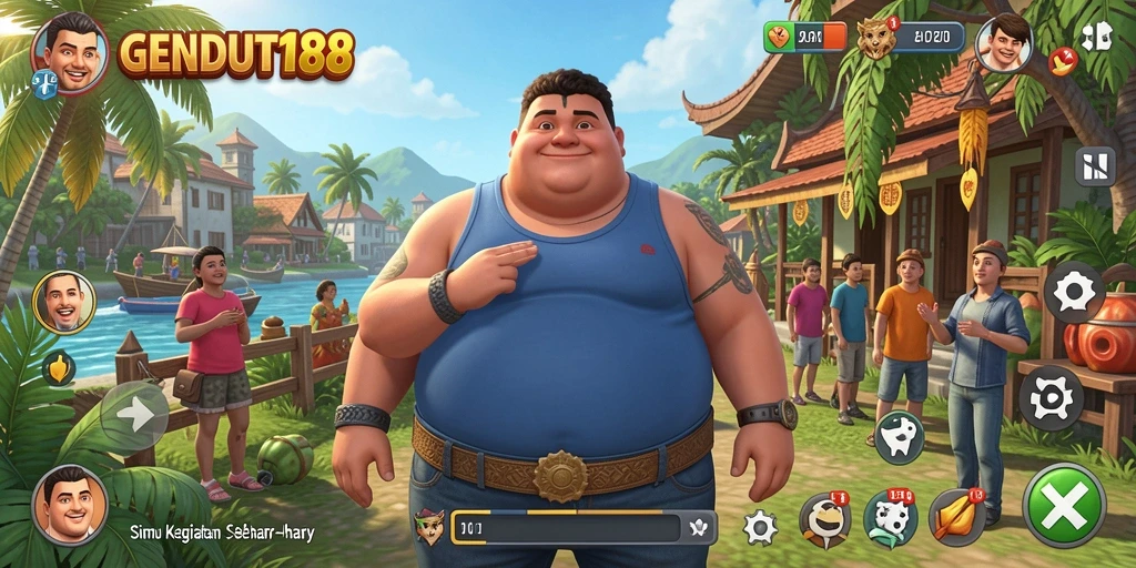 Screenshot gameplay GENDUT188 yang menunjukkan aktivitas simulasi yang mengasyikkan.