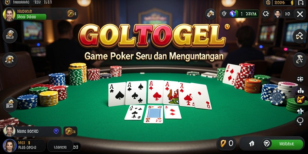 Screenshot GOLTOGEL menampilkan gameplay Poker yang seru.
