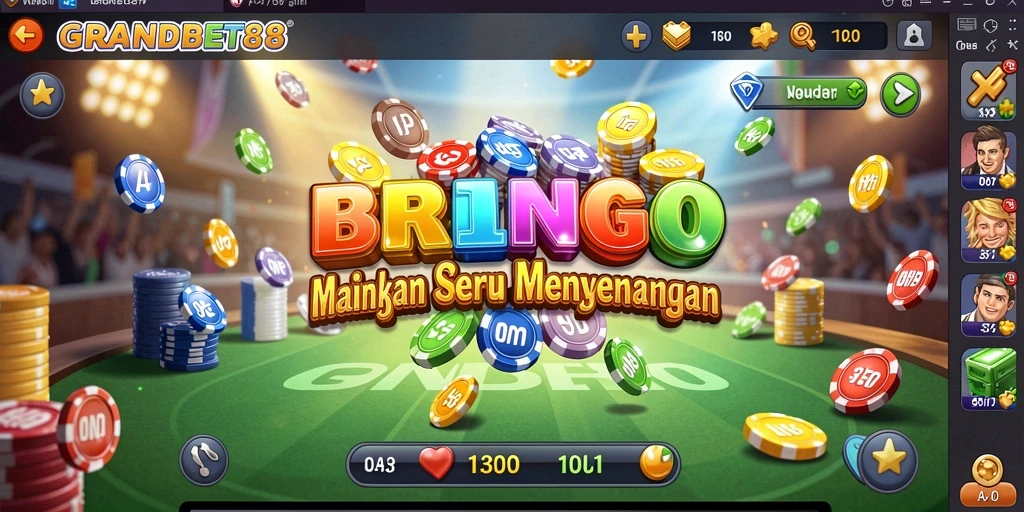 Tampilan gameplay GRANDBET88 dengan suasana bermain Bingo yang menyenangkan.