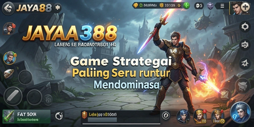 Tangkapan layar utama JAYA388 menampilkan pertempuran strategis yang intens.