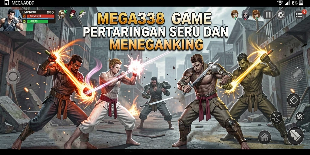 Tampilan action seru dalam permainan Fighting MEGA338.