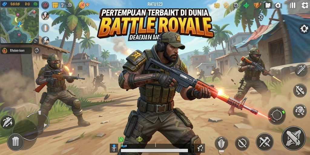Tampak serunya gameplay dalam RATU123 dengan pertarungan mendebarkan.