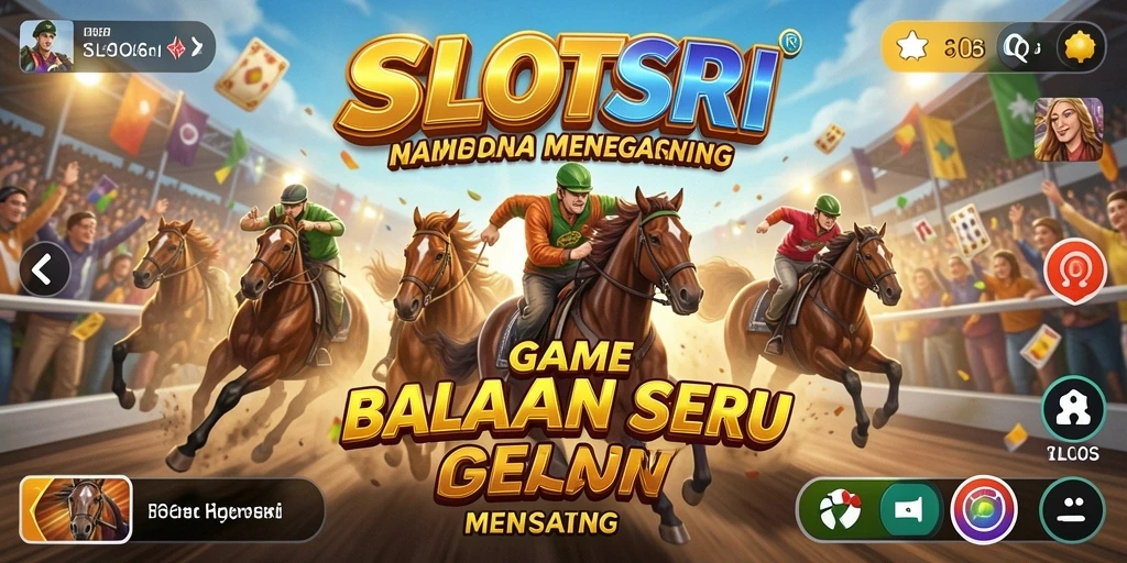 Tampilan gameplay SLOTSRI dengan aksi balapan yang mendebarkan.